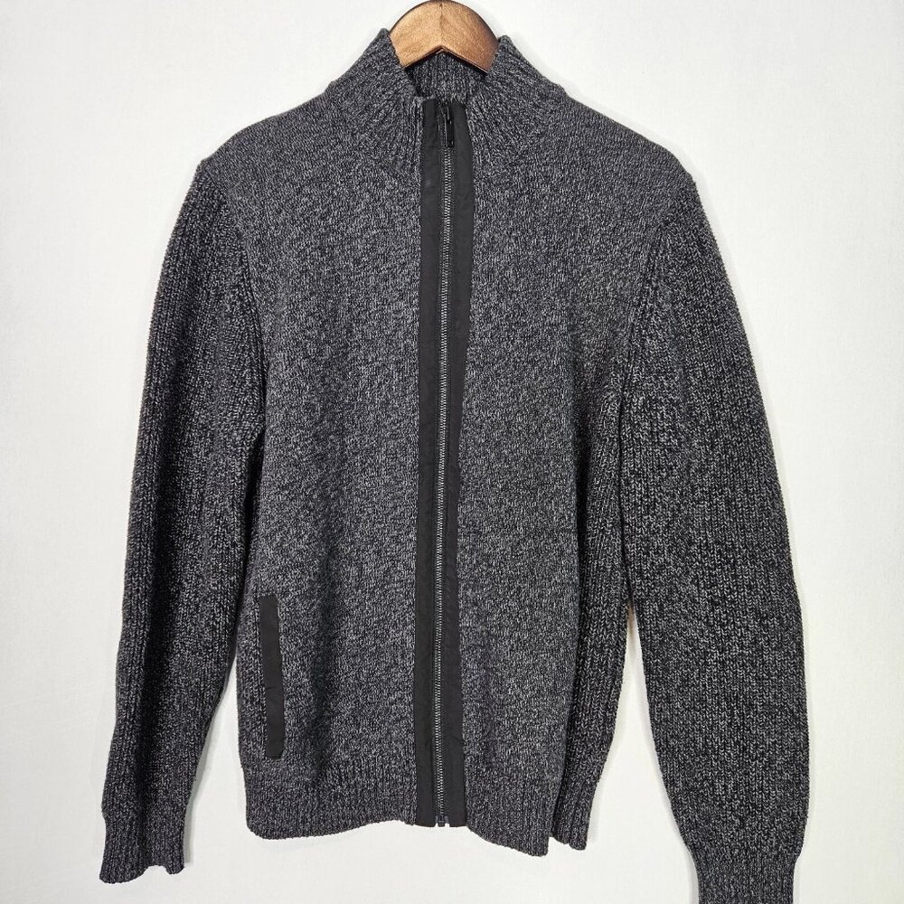 Daniel Hechter Paris Full Zip Knit Sweater Mens 2XL Gray (ACCEPTING OFFERS)